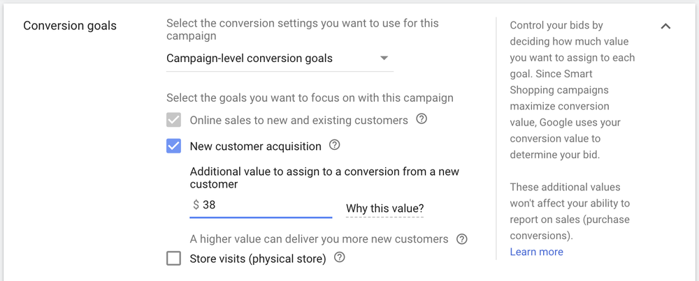 Smart bidding Google Ads