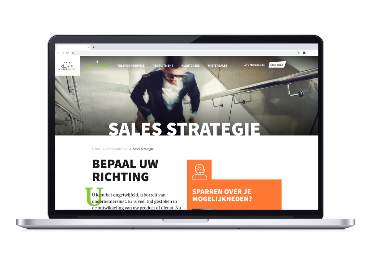 Mister Sales Krachtige landingspagina